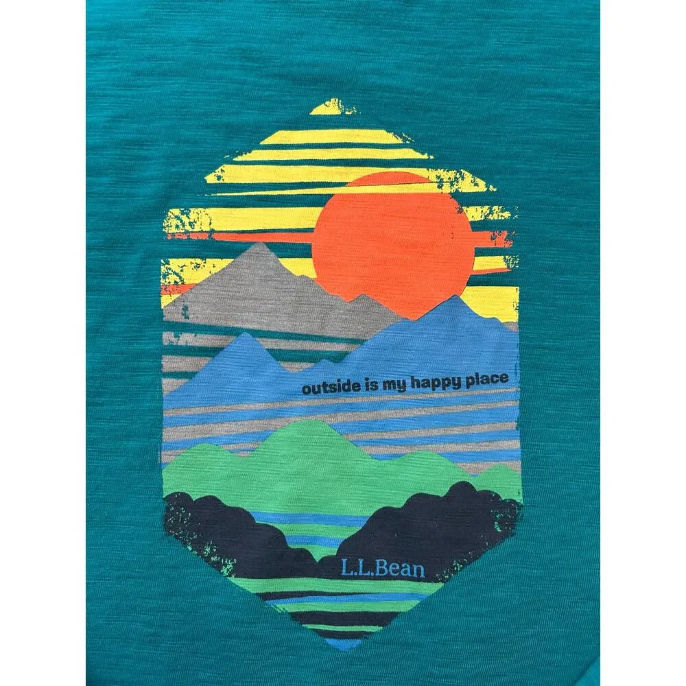 LL Bean Kids’ Slub Knit Graphic Tee, Size 10/12
